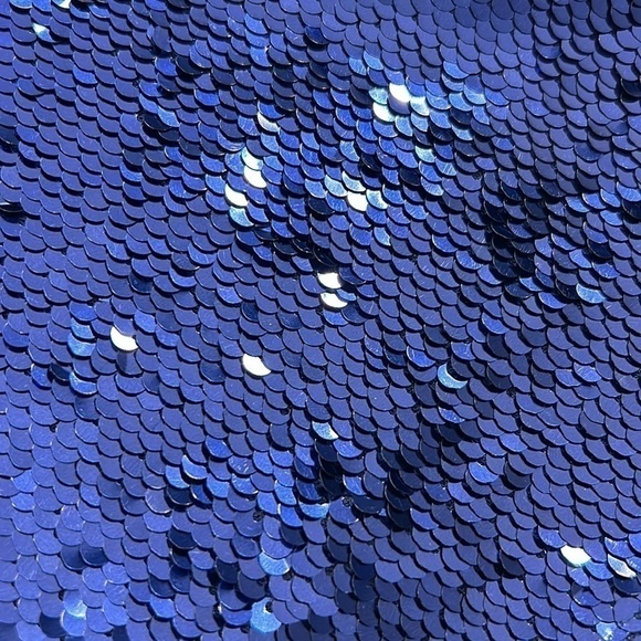 Free People Turn it On Swinging Sequins Lace Trimmed Tank Top Size Medium Blue - Picture 11 of 15